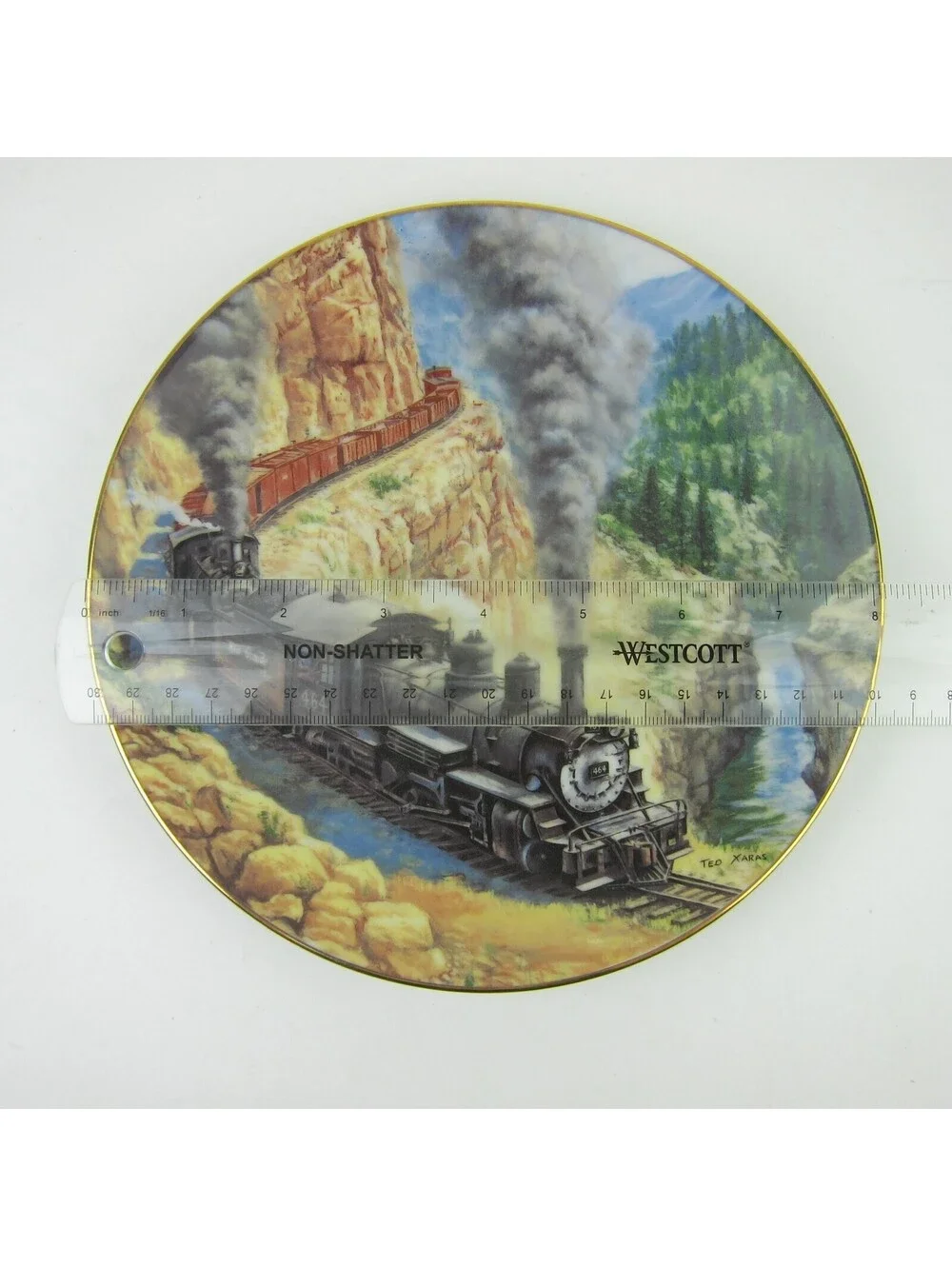 Collectible Plate Train Locomotive Above the Canyon Ted Xaras 8-inch Vintage